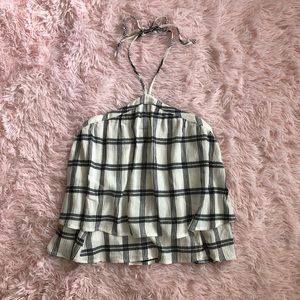 Halter Plaid Top